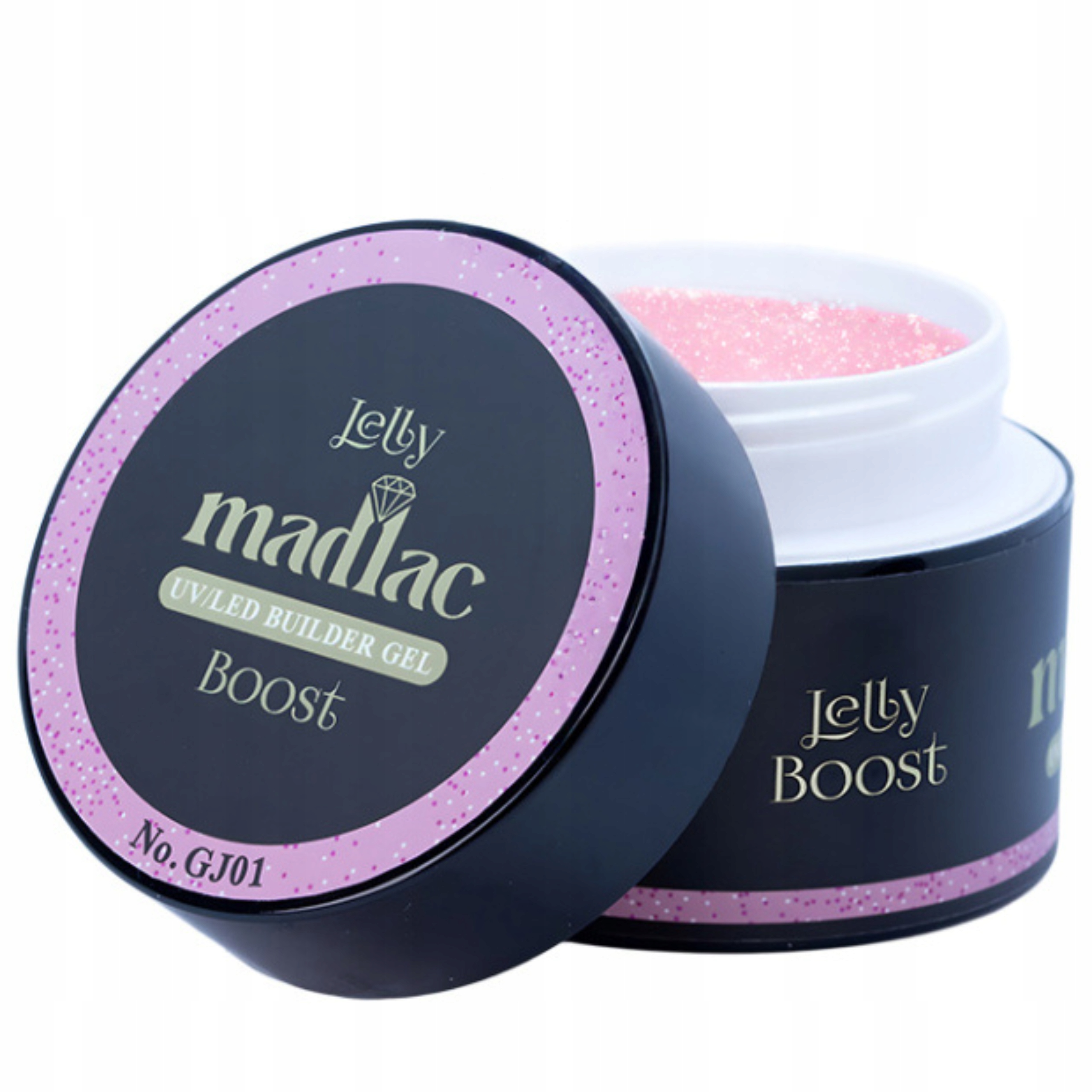 Madlac Stavební Gel Jelly Boost GJ01 50 ml Želé Růžová se třpytkami