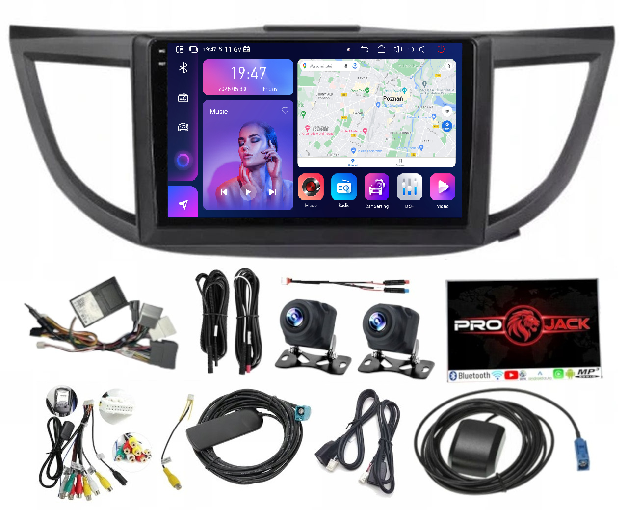 Rádio Navigácia Bluetooth Android Carplay Honda Crv 2012-2018 8/256GB Sim