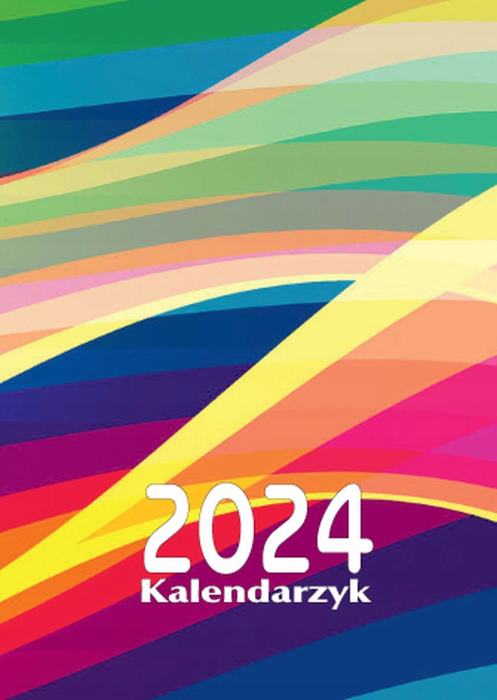 TERMINARZ KALENDARZ KIESZONKOWY TYGODNIOWY M8 75X105 MM 2024 Rozmiar A7
