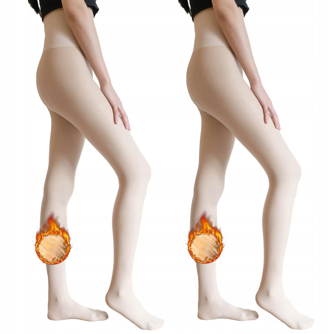 Turmin Punčocháče pro ženy, umělé průsvitné punčocháče s podšívkou