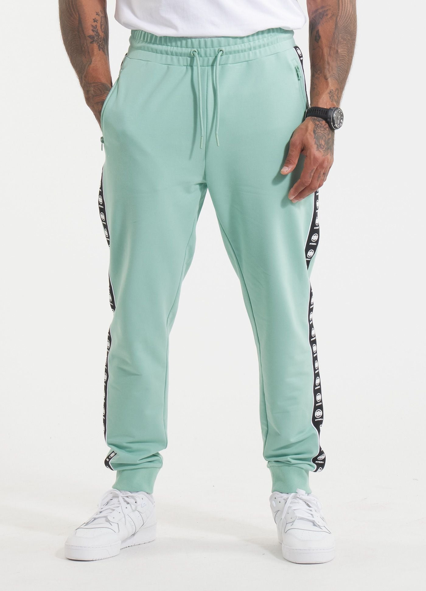 Pánské teplákové kalhoty Pitbull Sportovní tepláky s lampasy Tape Nugget