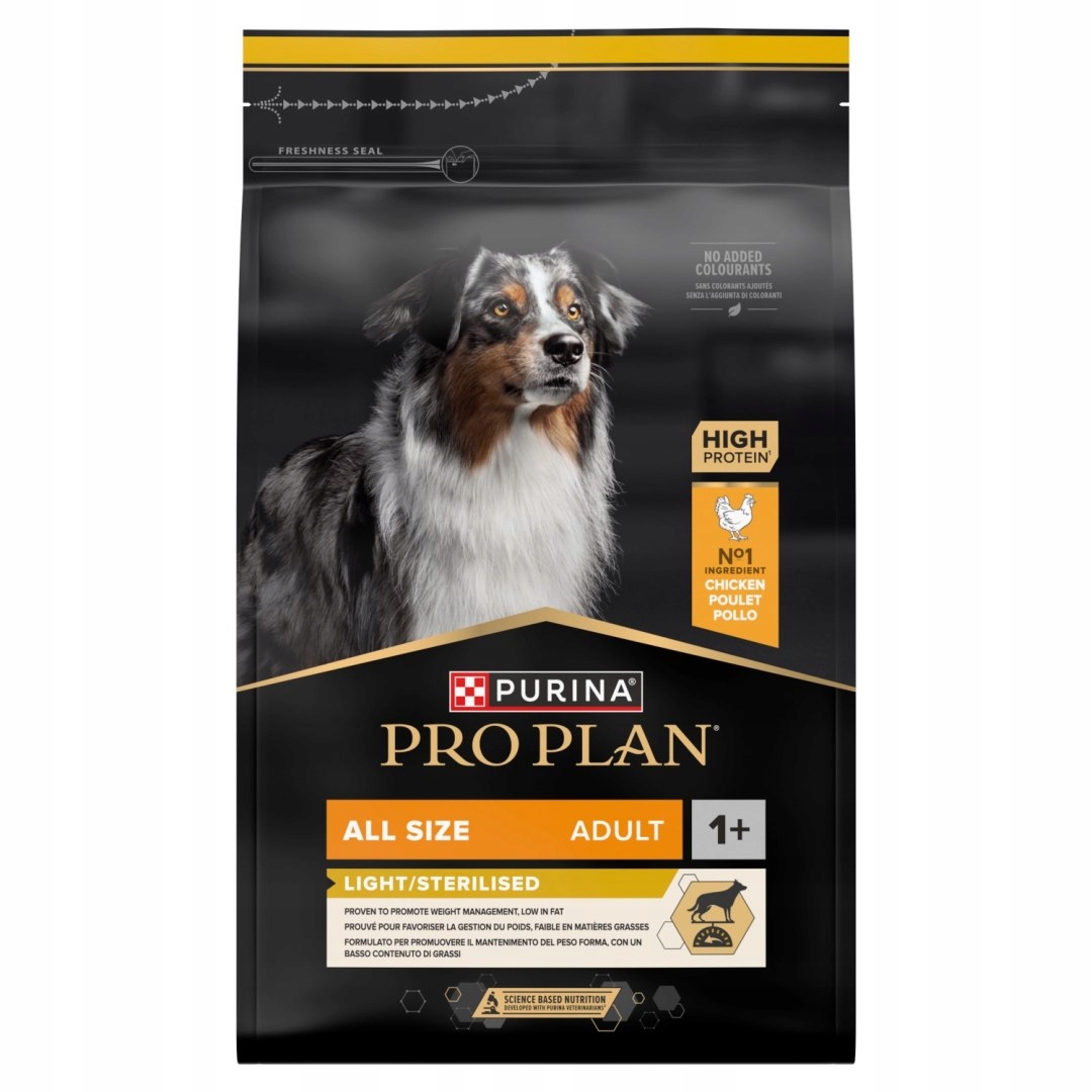 Purina Pro Plan Adult Light Optiweight Sterilised, kuře a rýže 3 kg