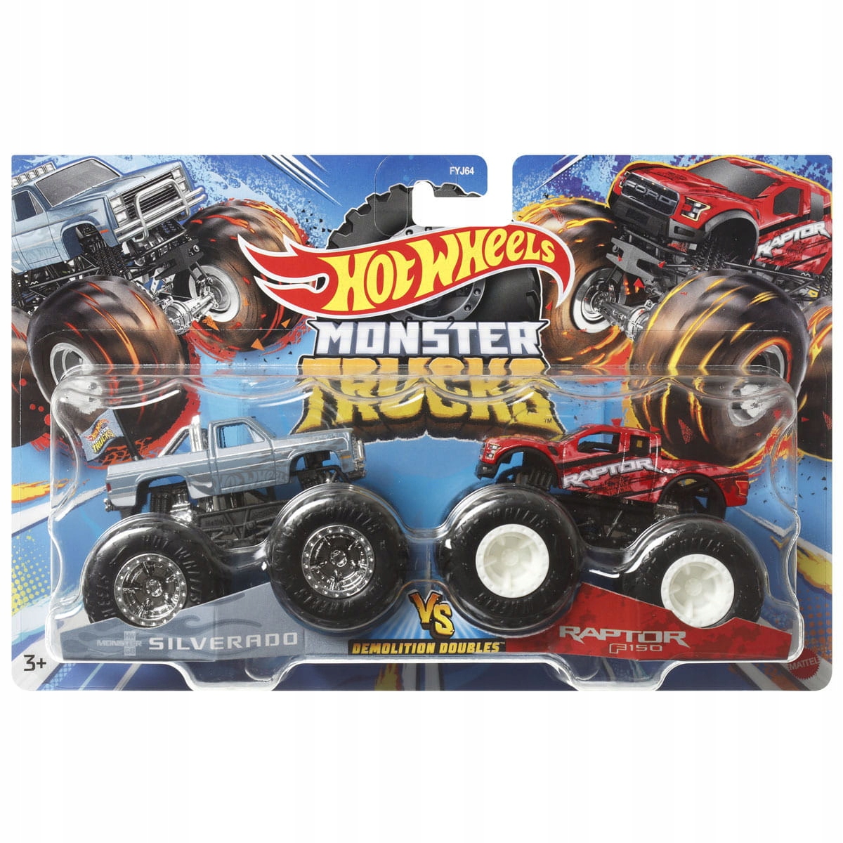 

Hot Wheels Monster Truck Silverado vs Raptor HTL60
