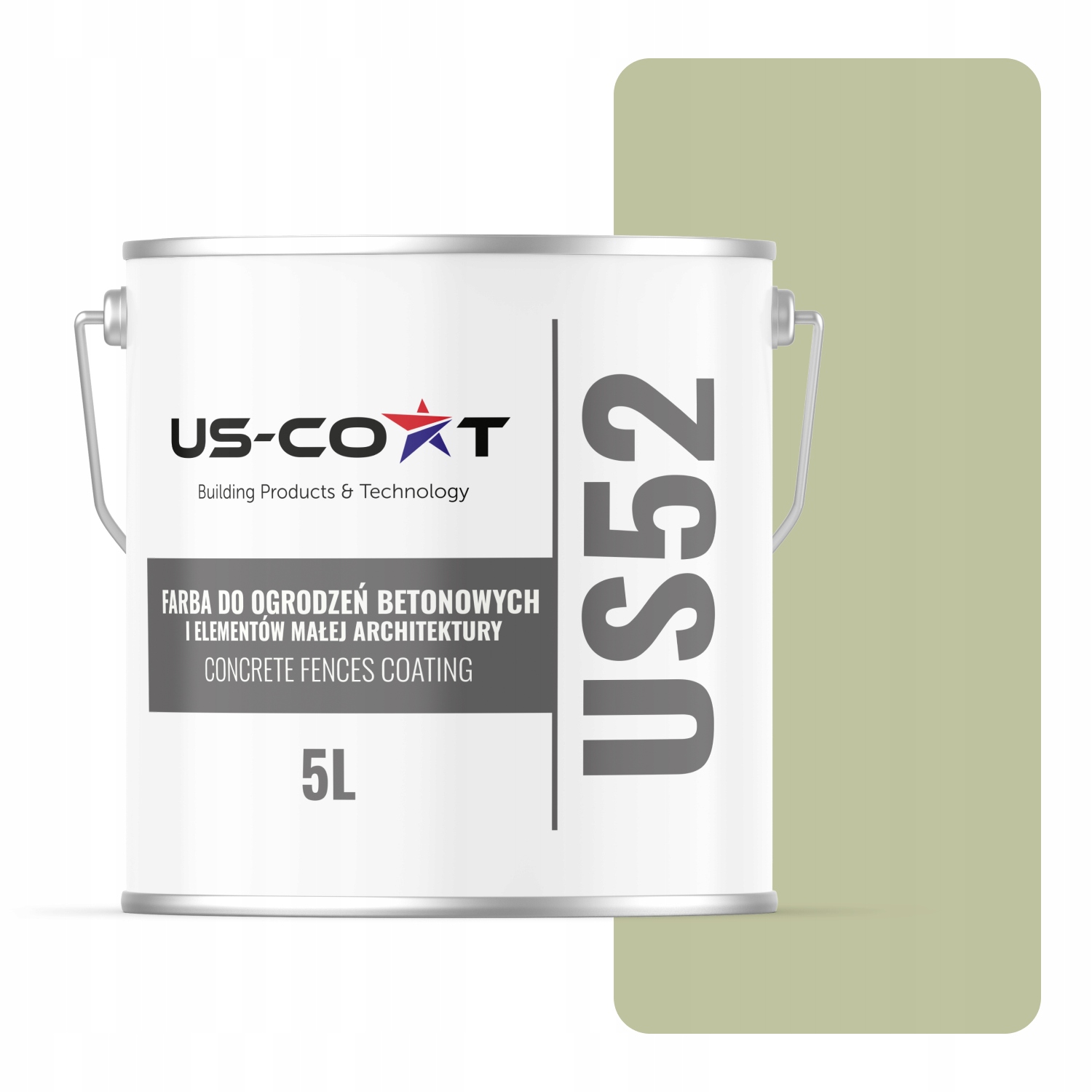 Farba Na Betón, Plotové Brány, Vonkajšia Strana 5 L, Farba Svetlozelená, F483