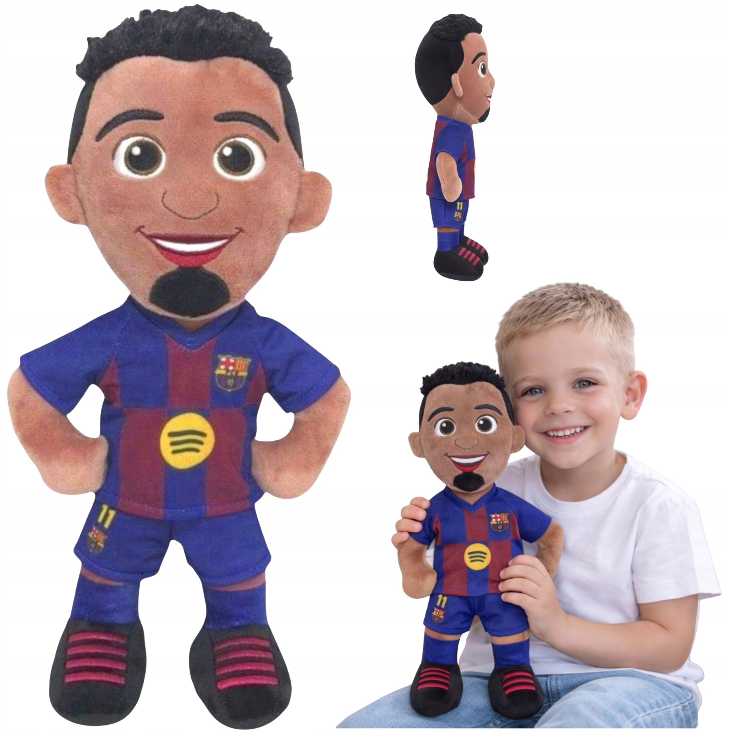 FCBarcelona Pluszak Maskotka Klubowa dla Dzieci Piłkarz Raphinha 36cm Kibic