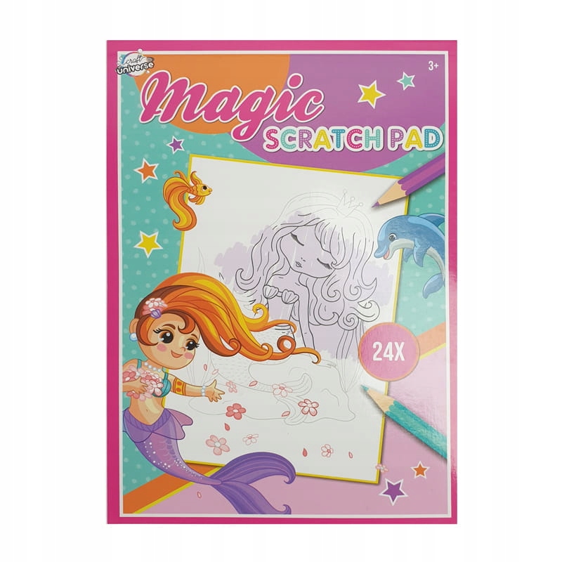 Magiczny blok kolorowanka zdrapka syrenka