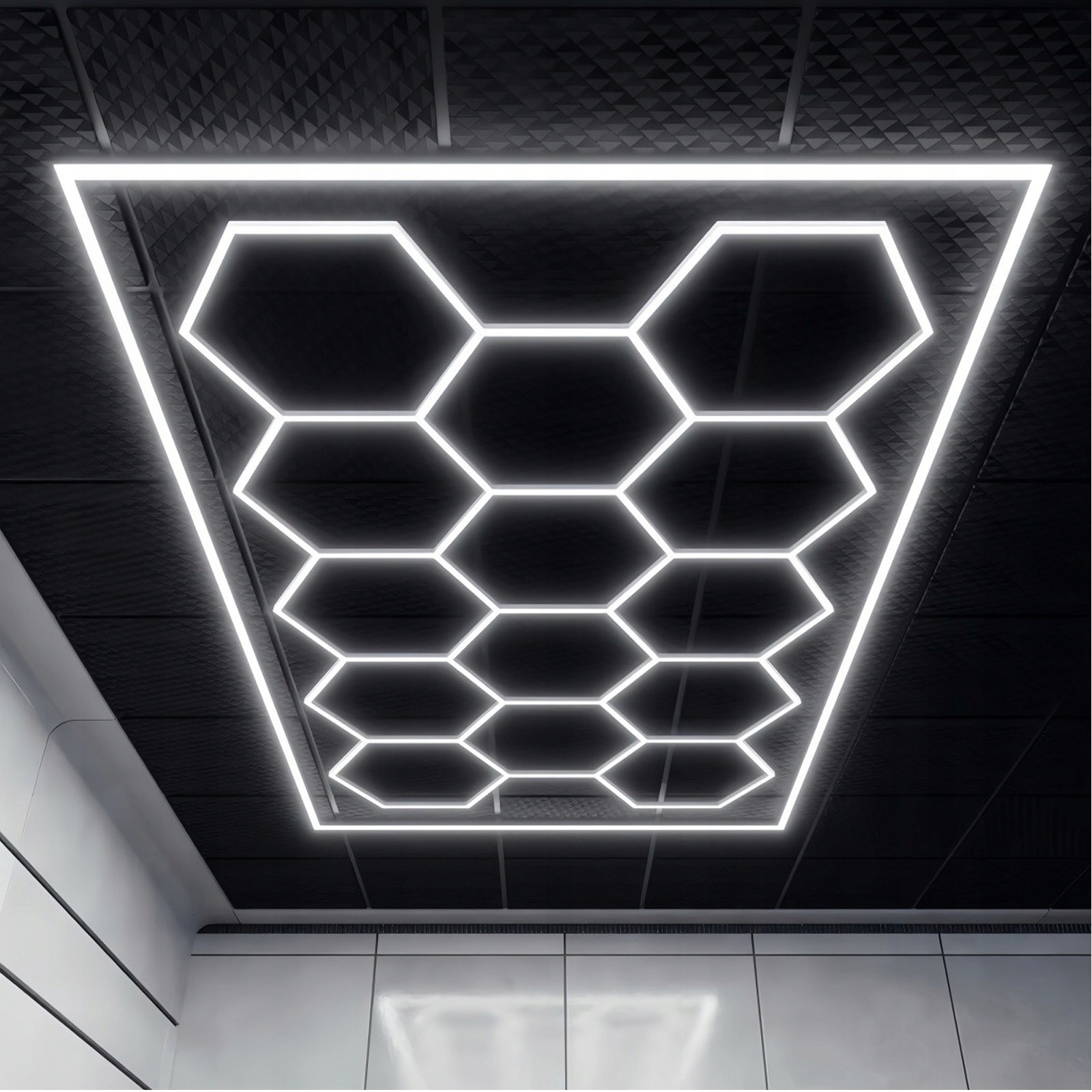 Silná Led lampa včelí plást Garáž Obývačka Dom Barber 14X (240X480CM)