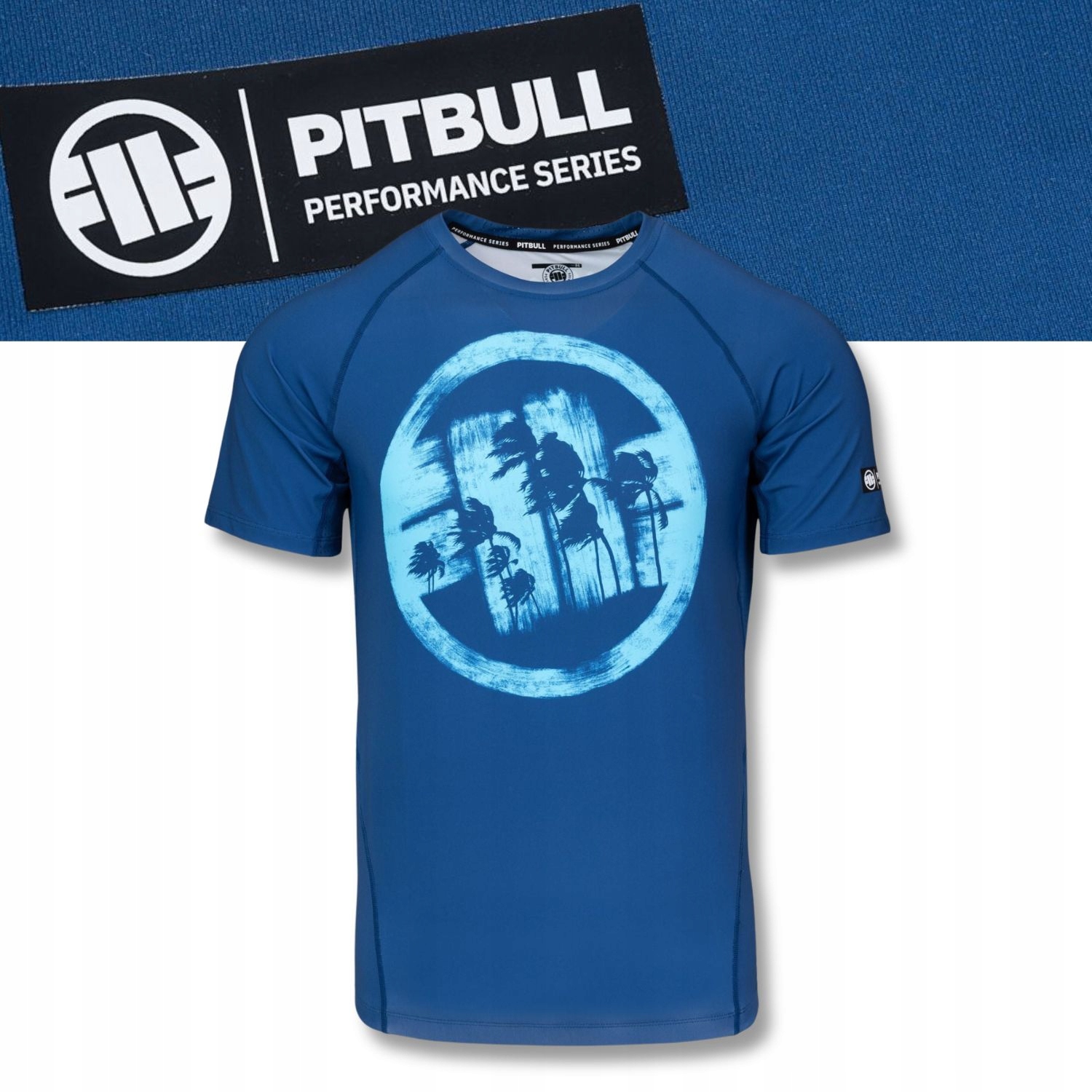 Pánský krátký Rashguard Pitbull – technické tréninkové tričko Logo Palms