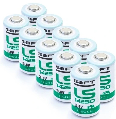 10x Bateria Litowa Saft LS14250 14250 3,6V 1/2AA