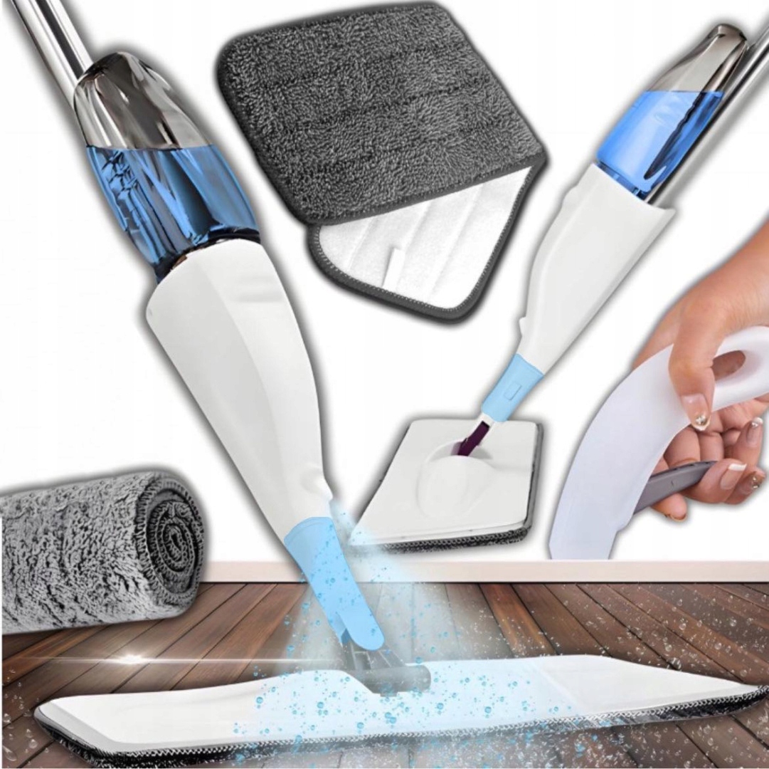 Plochý Mop S Rozstřikovačem Dlouhý 118 cm 350 ml Mikrovlákno