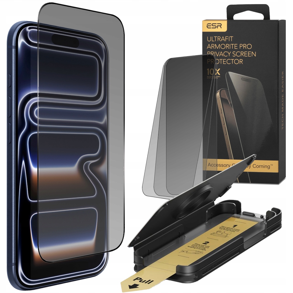 Esr 3x silné s privátním filtrem tvrzené sklo na displej pro iPhone 17 Pro Max