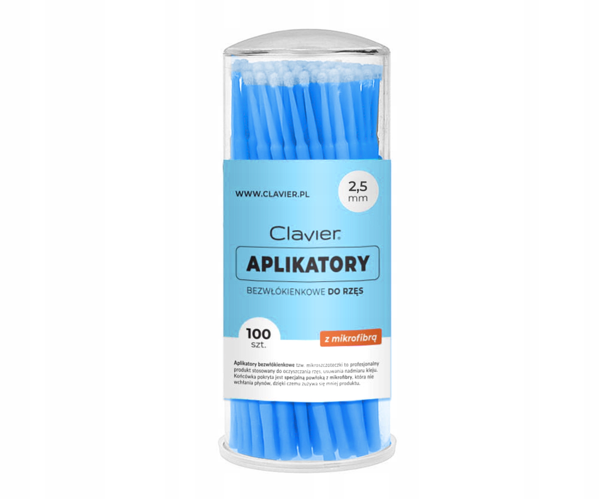 

Aplikatory Bezwłókienkowe Do Rzęs 100 Szt. 2,5MM