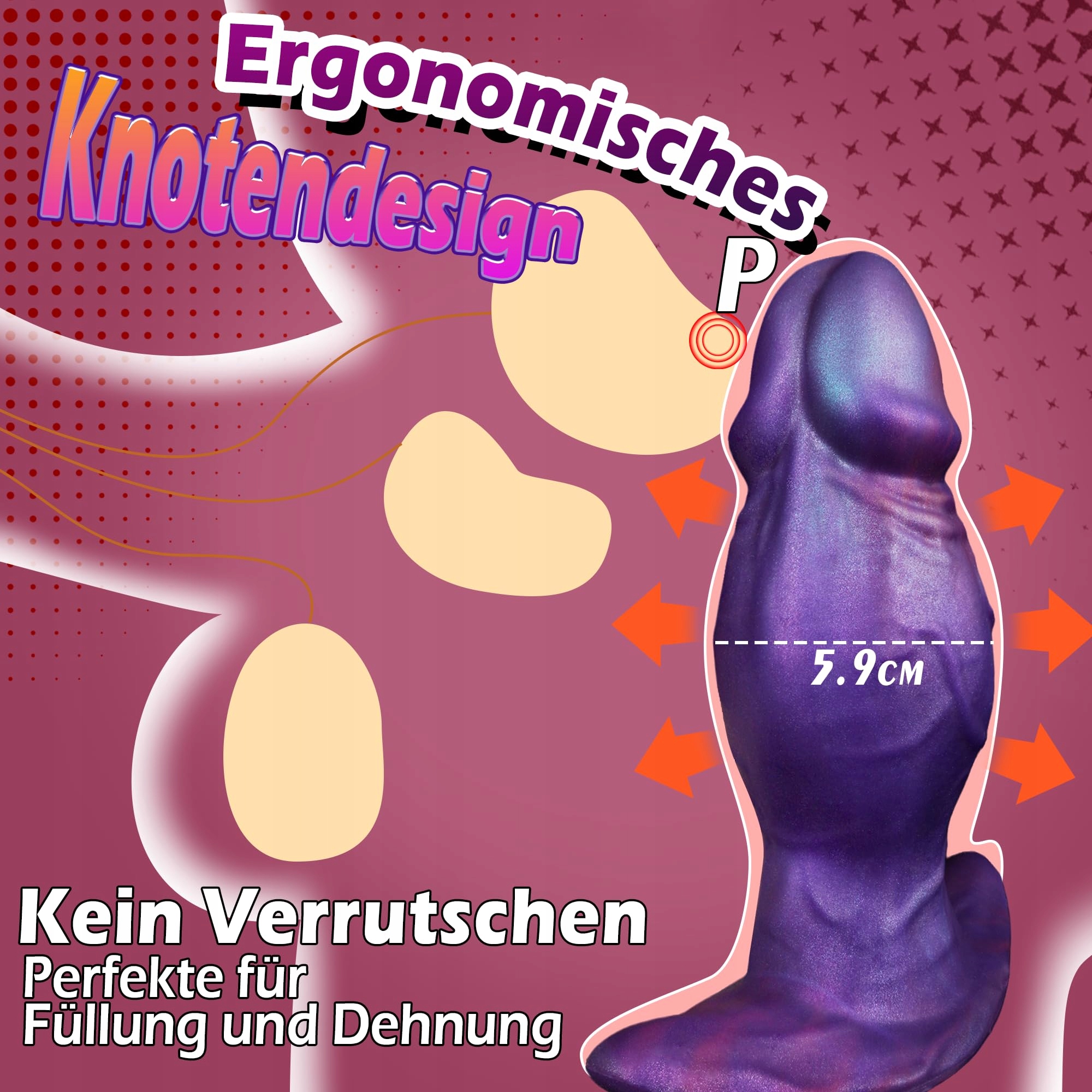 MONSTER Wibrator Analny Dla Mężczyzn, 10 Trybów, Silikonowy — miniatura 3