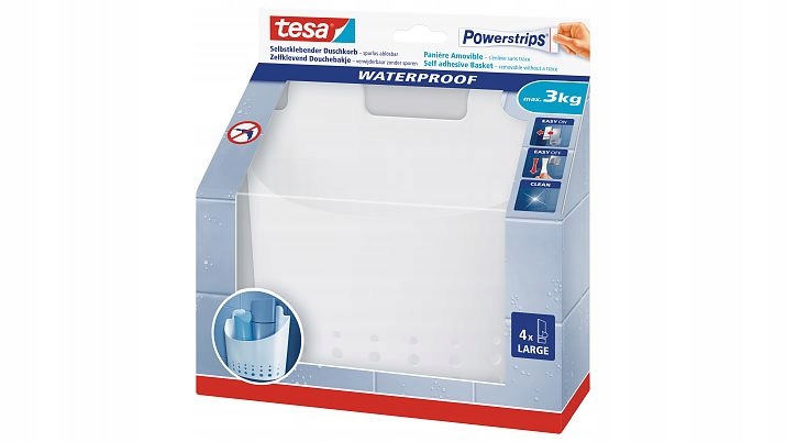 

Koszyk łazienkowy półka wisząca pod prysznic tesa