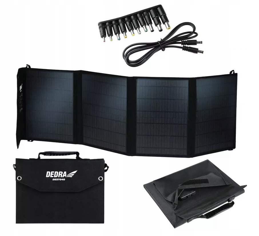 Solární nabíječka Solární baterie Dedra 40 W Usb přenosná s kabelem