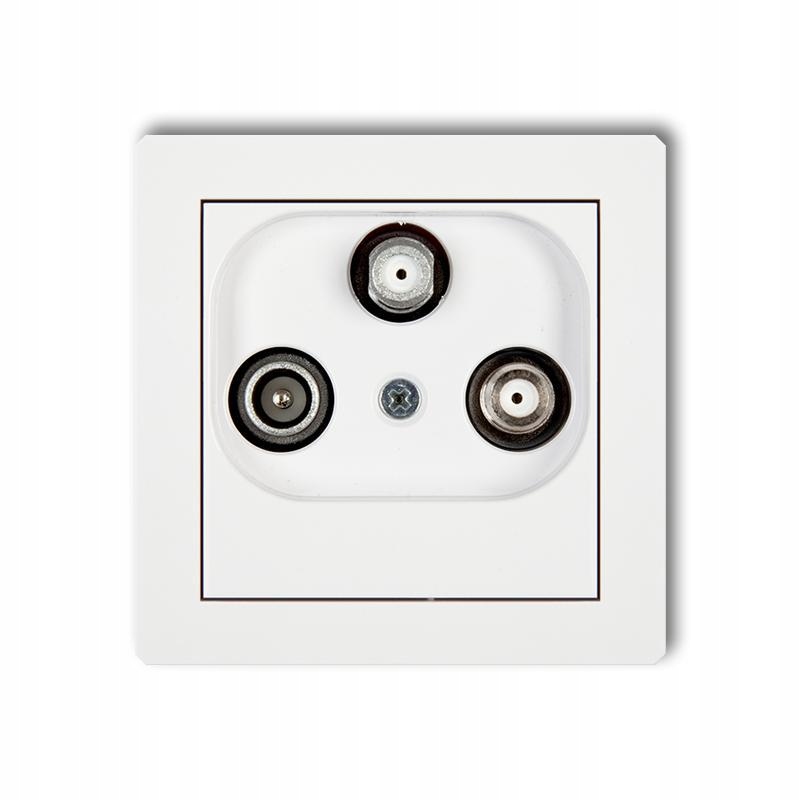 Karlik Deco bílá zásuvka Rtv-sat multimediální (Internet) Dgm