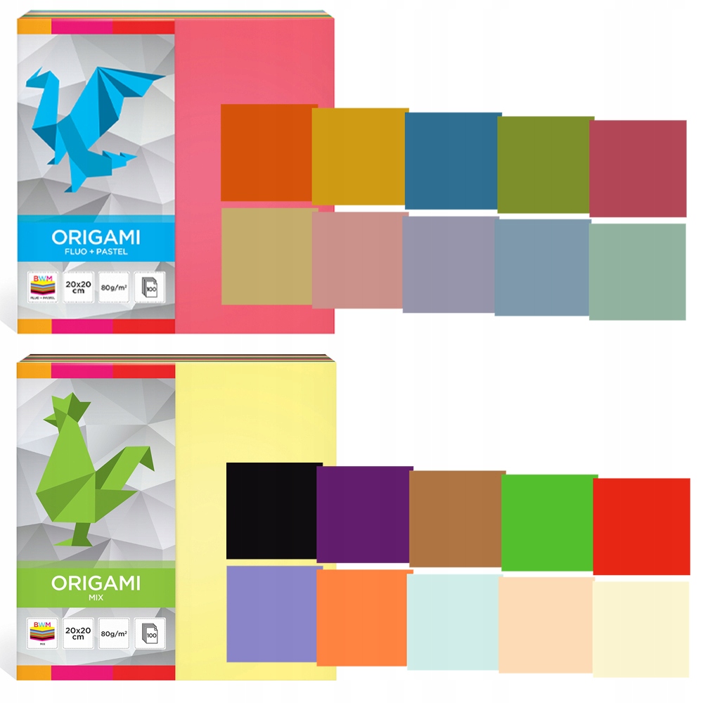 

Papier Do Origami 20x20cm 200 Kartek