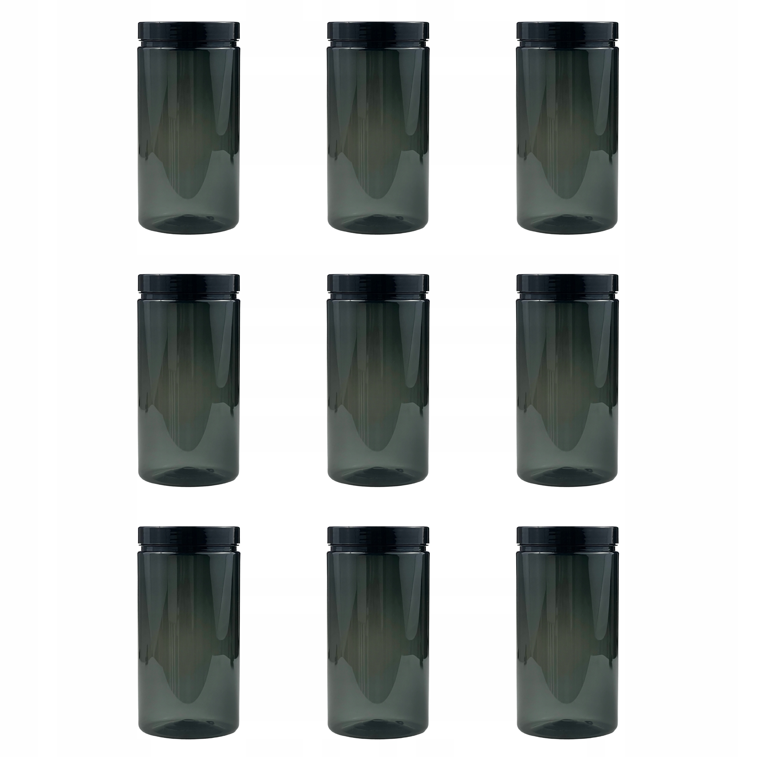

Pojemnik słoik plastikowy 1,5L czarny 1500ml x9