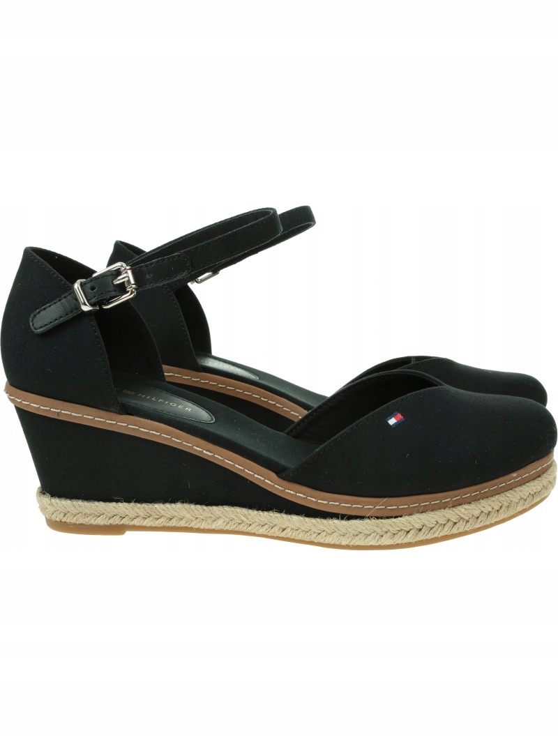 Modne czarne espadryle Tommy Hilfiger 41