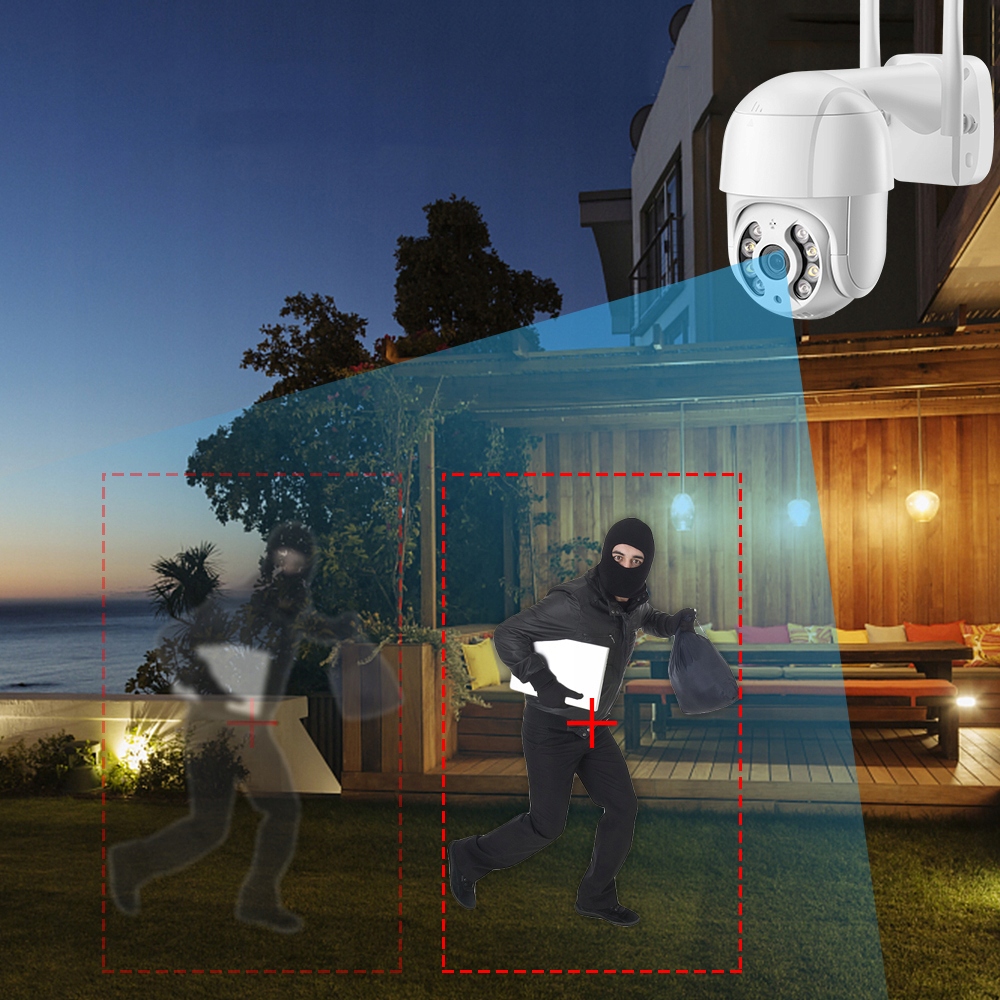 KAMERA ZEWNĘTRZNA WIFI IP OBROTOWA ZOOM x4 FULL HD MONITORING Technologia IP