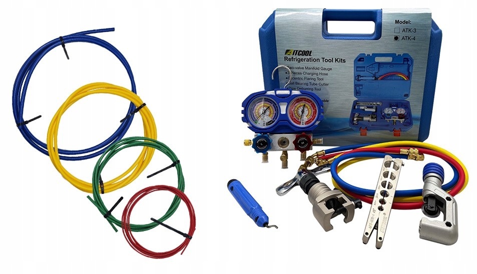 Sada nástrojov Manometre na montáž klimatizácie Aitcool ATK-4 tyče