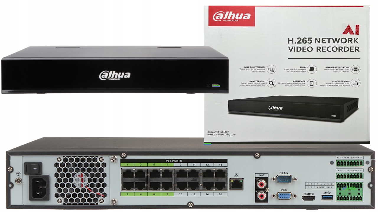 Rejestrator IP Dahua NVR4216-16P-I / 16PoE