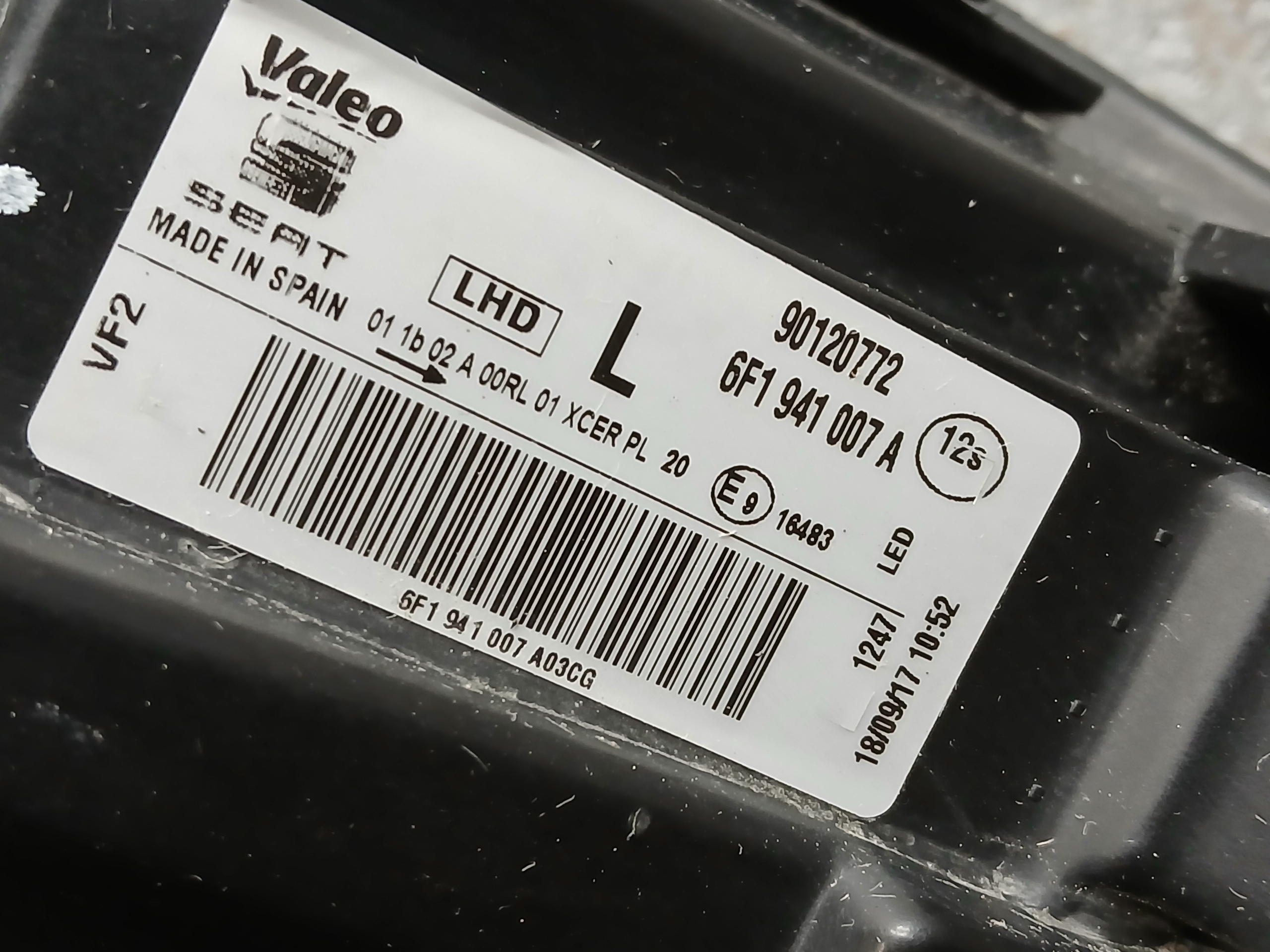 light front left SEAT IBIZA 5 V FULL LED 17- 6F1941007A