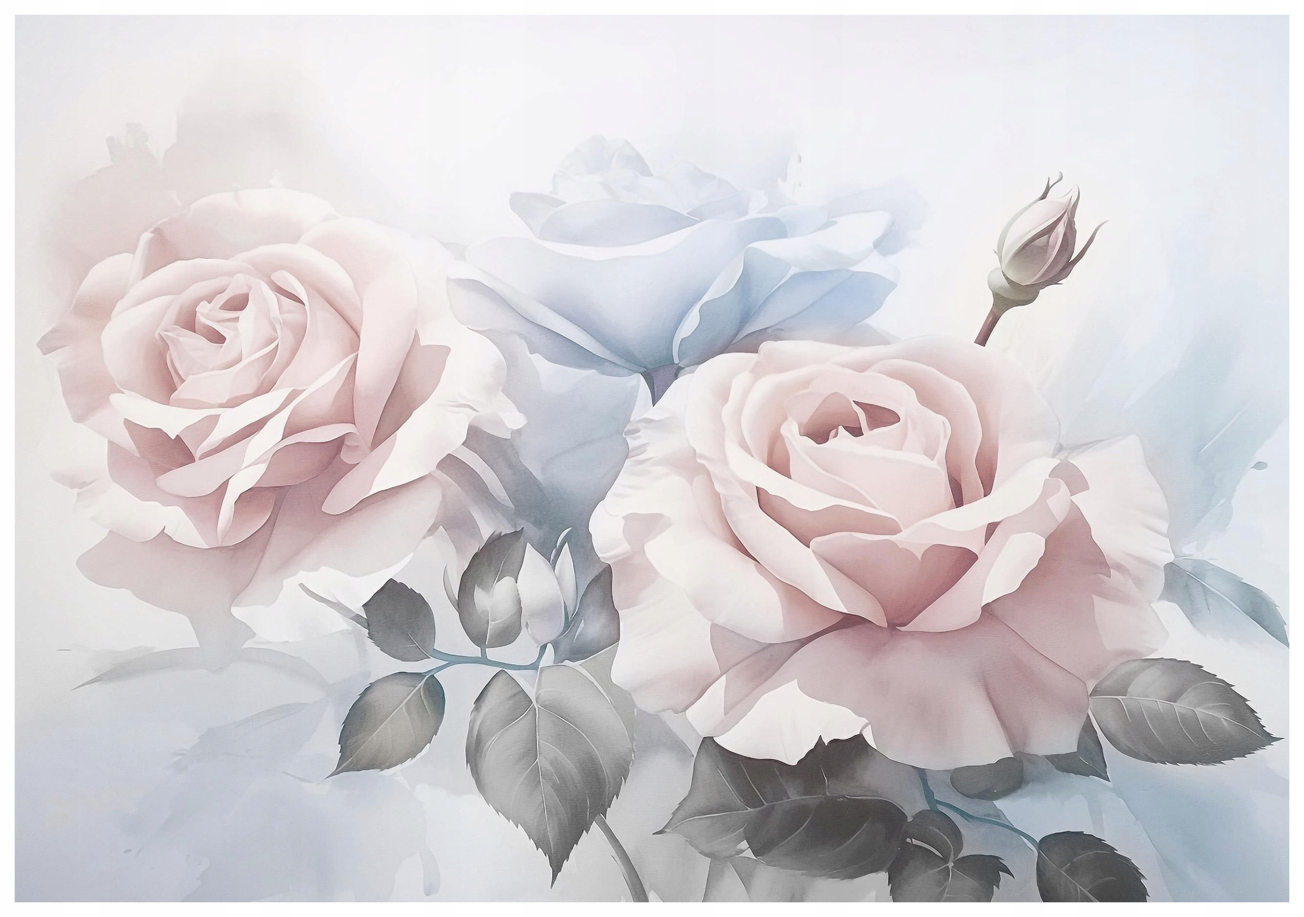 Fototapeta vlies Akvarelové ruže jemný vánok jari 312x219 lepidlo