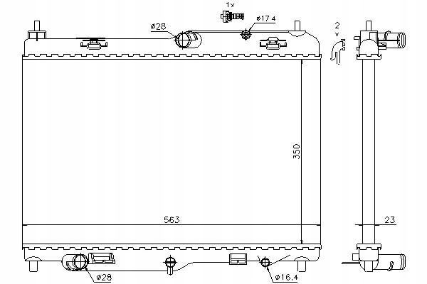 NISSENS CHŁODNICA WODY FORD FIESTA VI 1.4