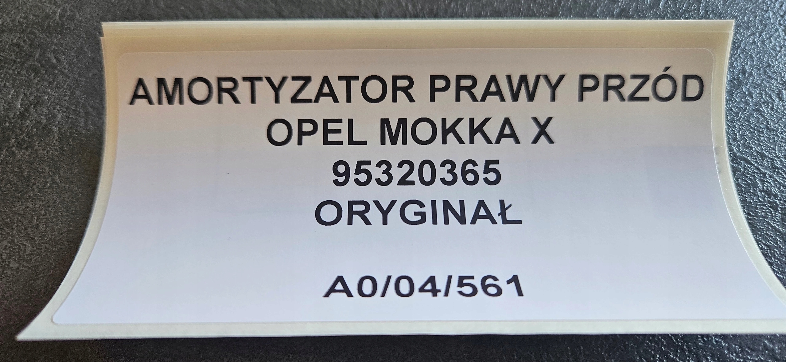 shock absorber right front OPEL MOKKA X 95320365