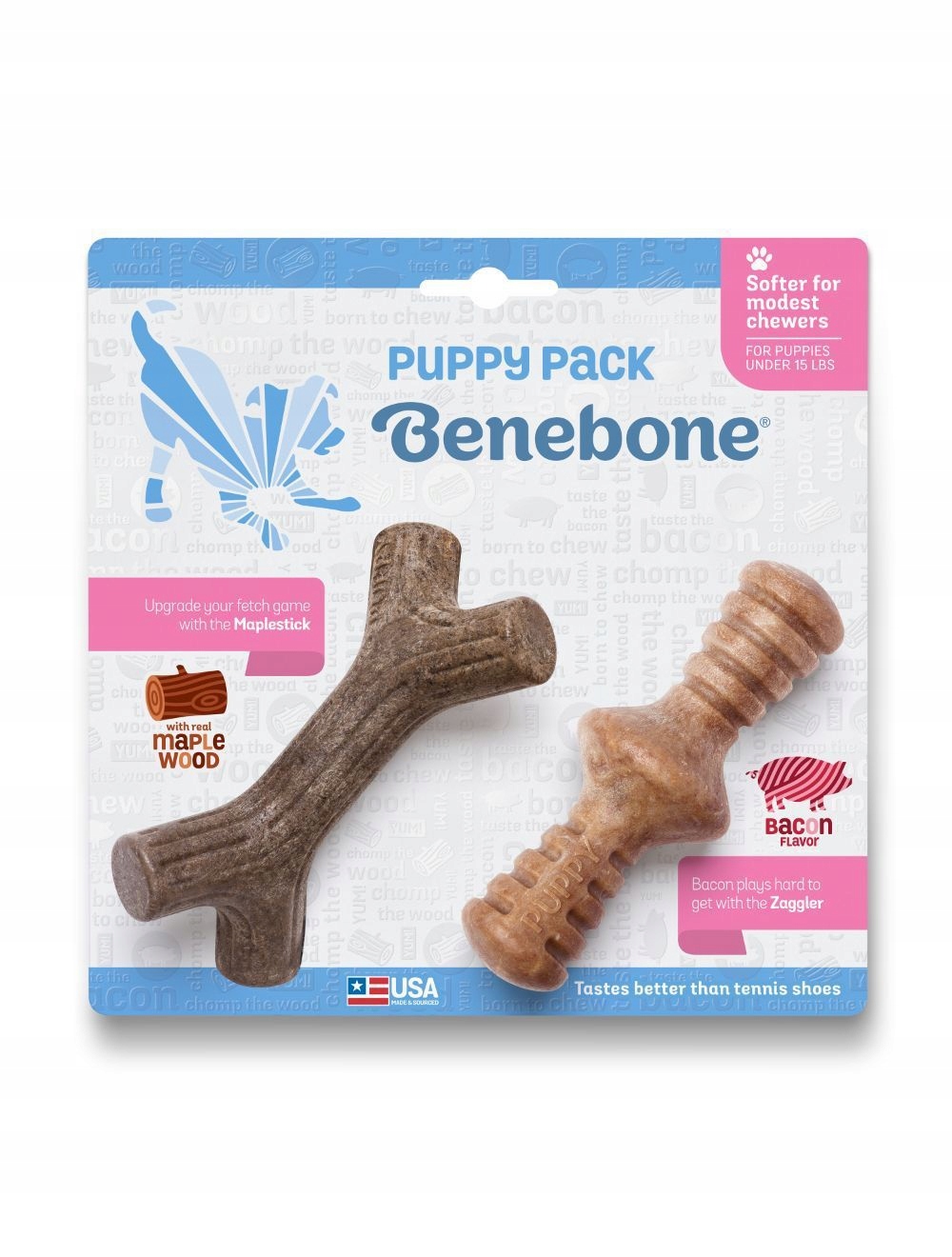 Levně Benebone Dvojbalení Pro Štěňata (maplestick+zaggler)