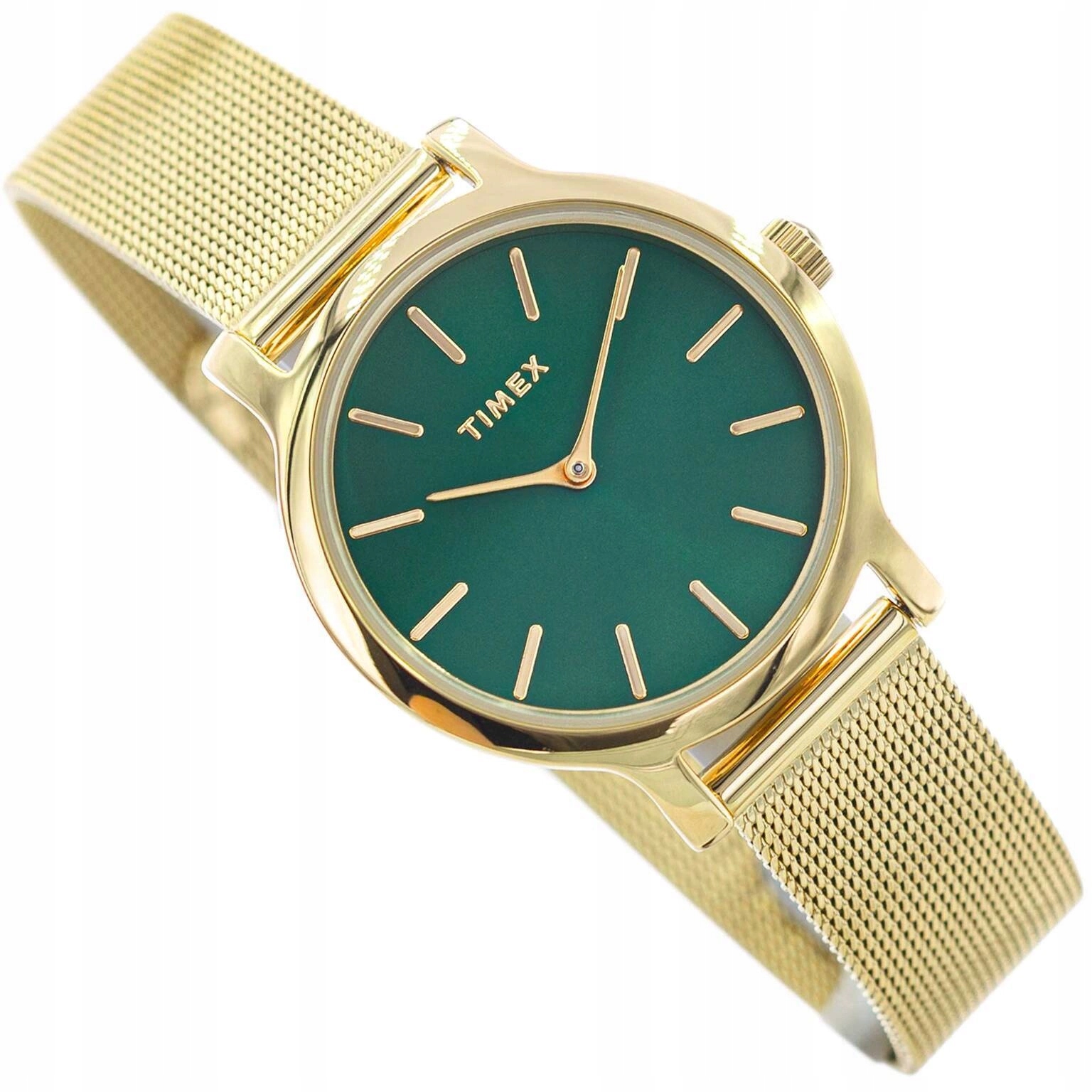 Dámské Hodinky Timex TW2W87300 Transcend Zlaté S Ocelovým Řemínkem