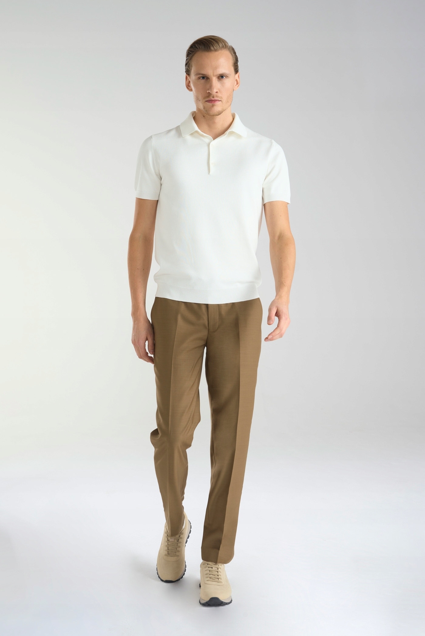 Hnědé oblekové kalhoty Premium Pako Lornete vel