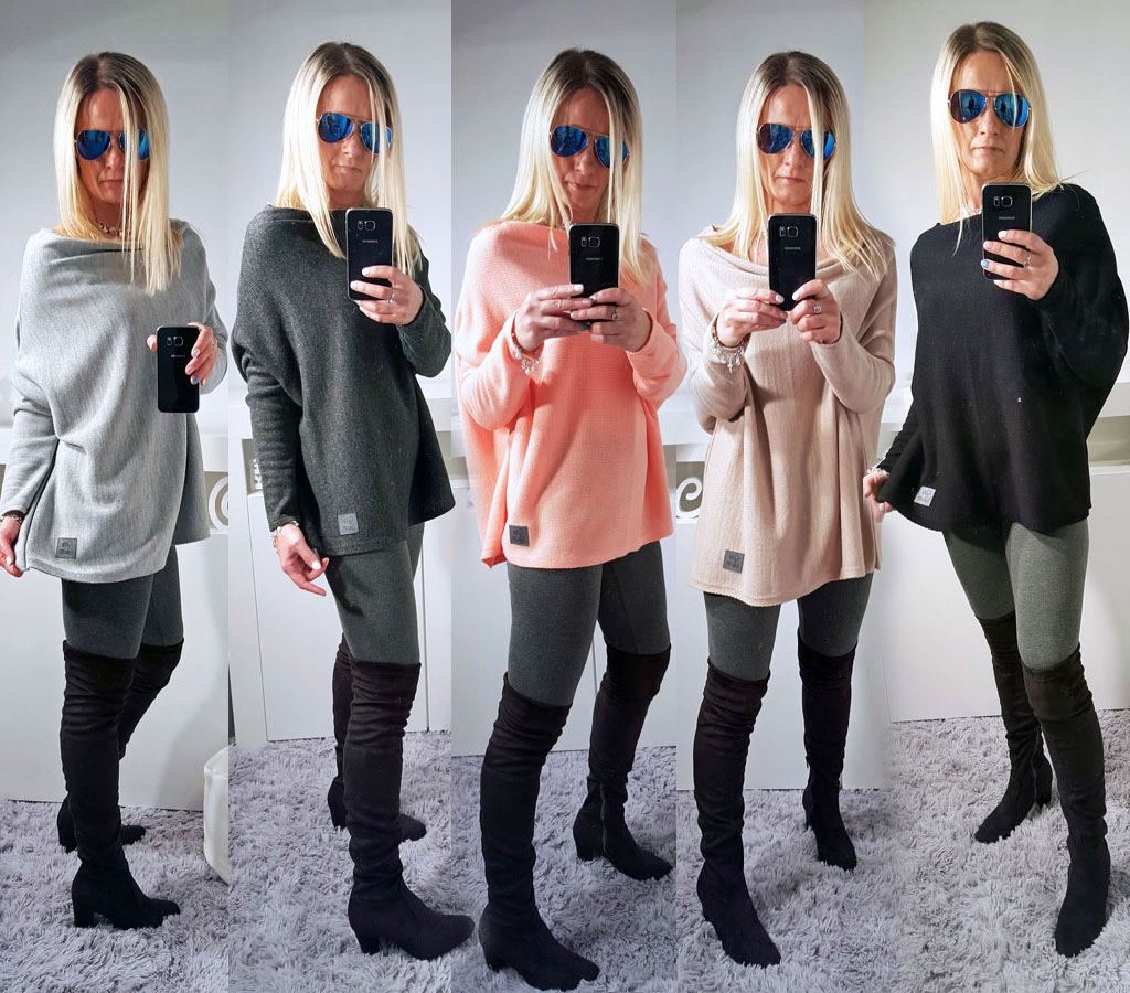 

Sweterek Oversize Tunika Sweter Wool Odkryte Ramię