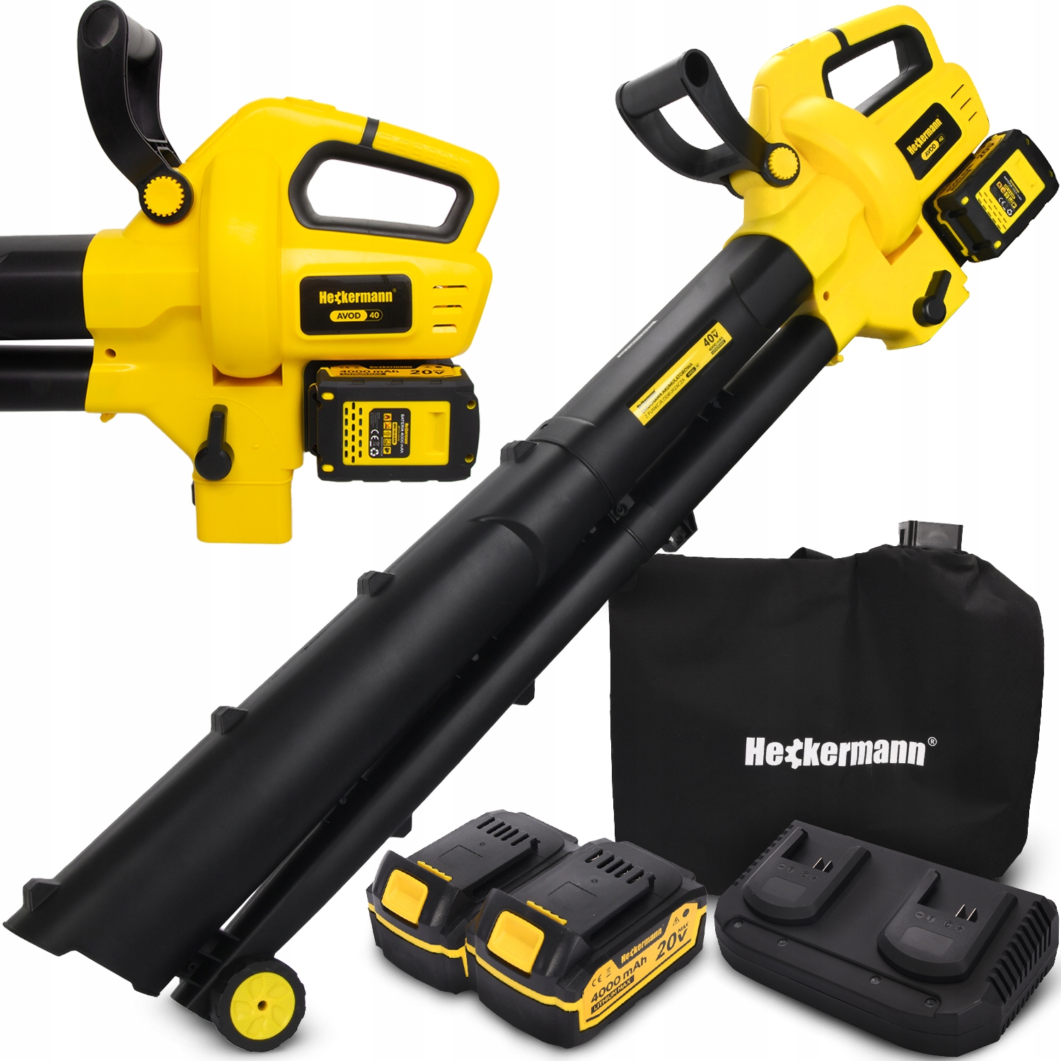 Elektrický Akumulátorový Vysávač Na Lístie S Drvičom 40 V