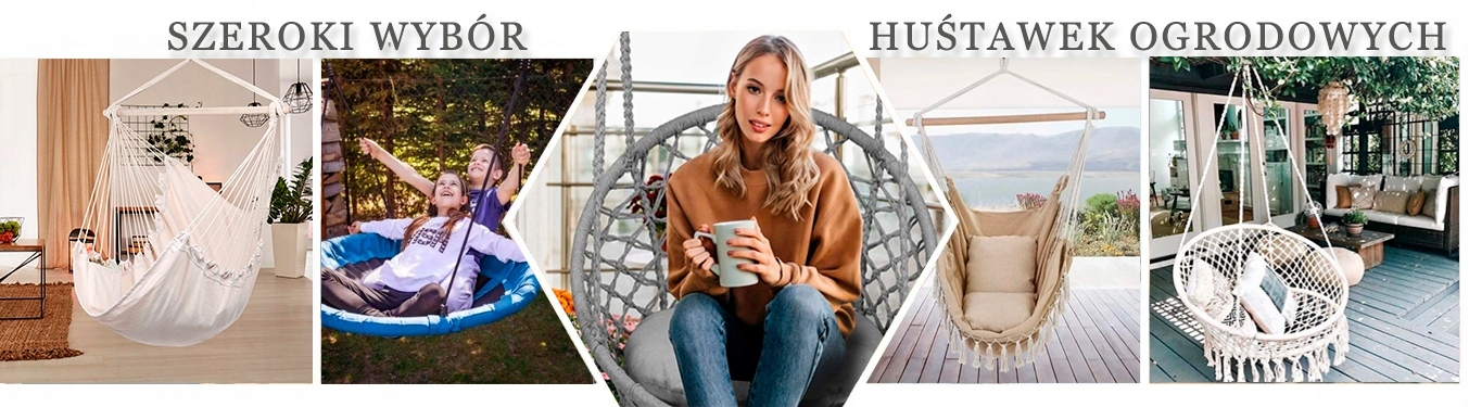 FOTEL WISZĄCY HUŚTAWKA OGRODOWA BOCIANIE GNIAZDO Z PODUSZKĄ SZARY Rodzaj wisząca