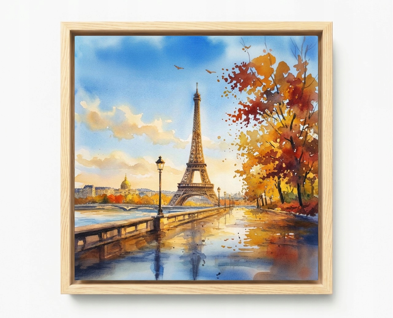 Obraz Rám Americká Krabička Francie Paříž Eiffelova Věž Sekaná Promenáda 40x40