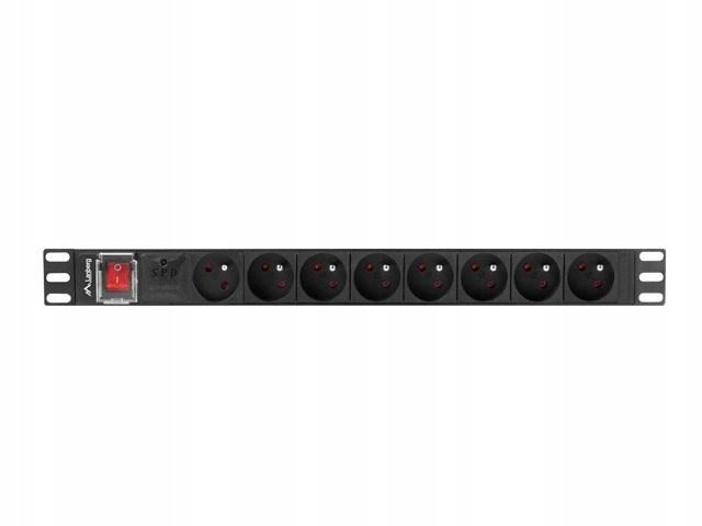 Lanberg Listwa Zasilająca Rack Pdu Pro 19'' 1U, 16A, 7X Shuko, 2M, Czarna