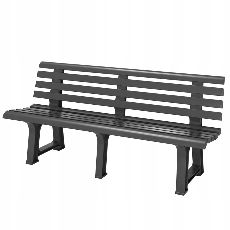 Ławka Ogrodowa 3 Osobowa Antracyt Meble Ogrodowe