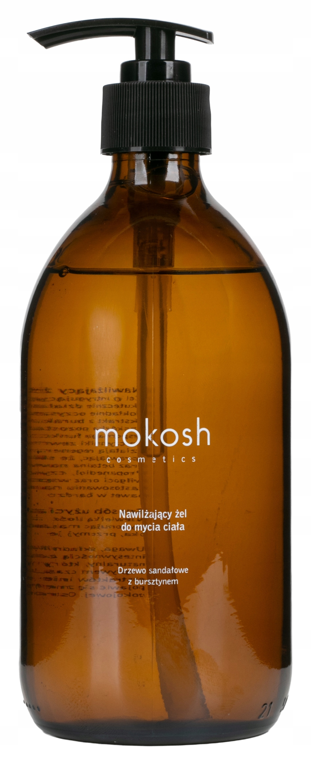 Mokosh Hydratační gel na mytí těla Santalové dřevo s jantarem 500 g