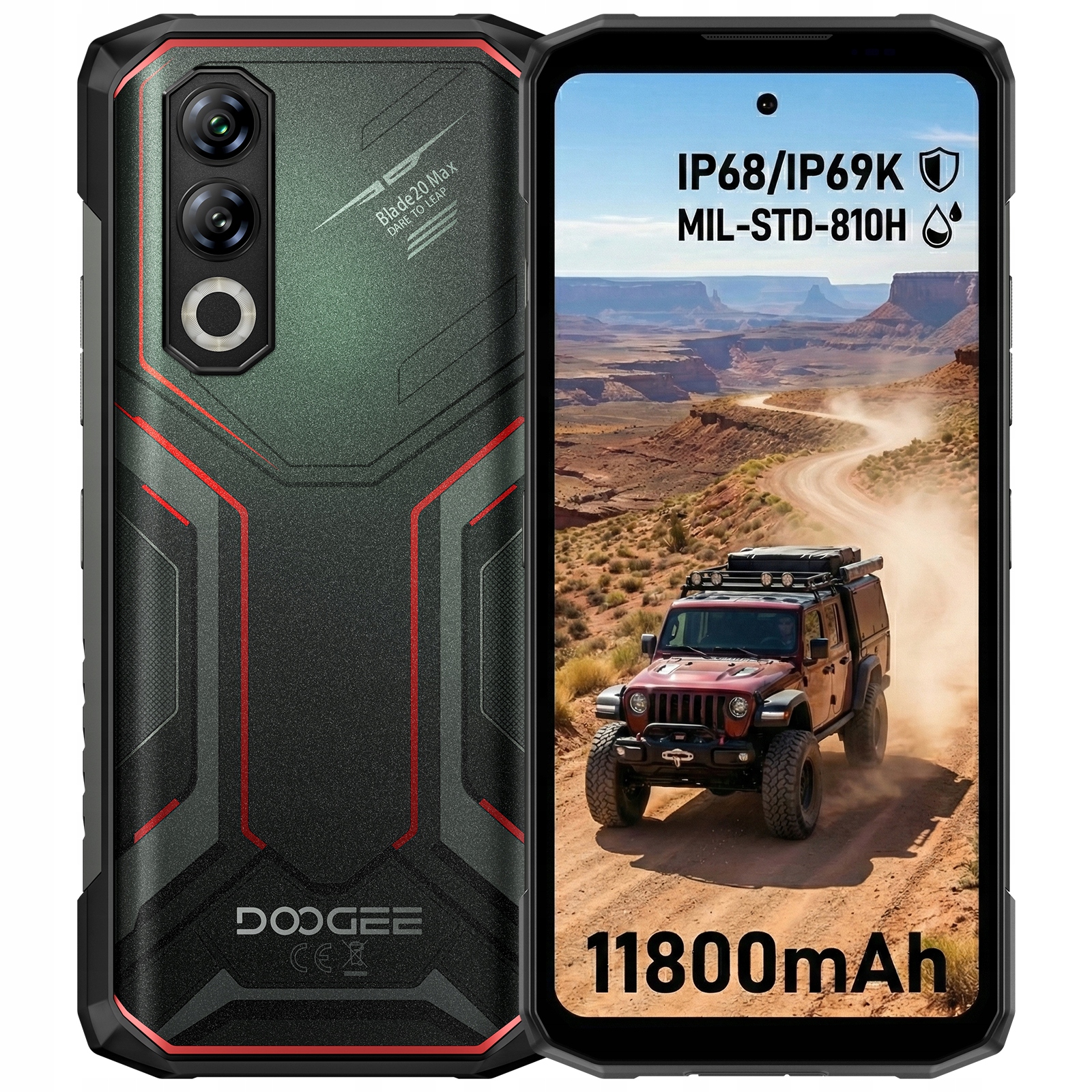 Vojenský pancéřový smartphone Doogee BLADE20MAX 12/1TB Nfc Dual Sim Android