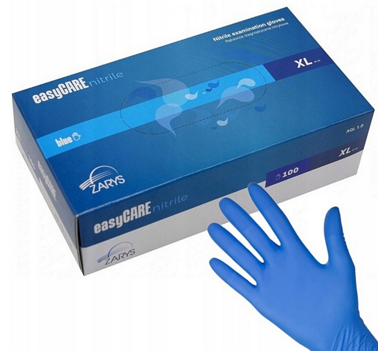 10 par Rękawice rozmiar XL ochronne NIEBIESKIE 519