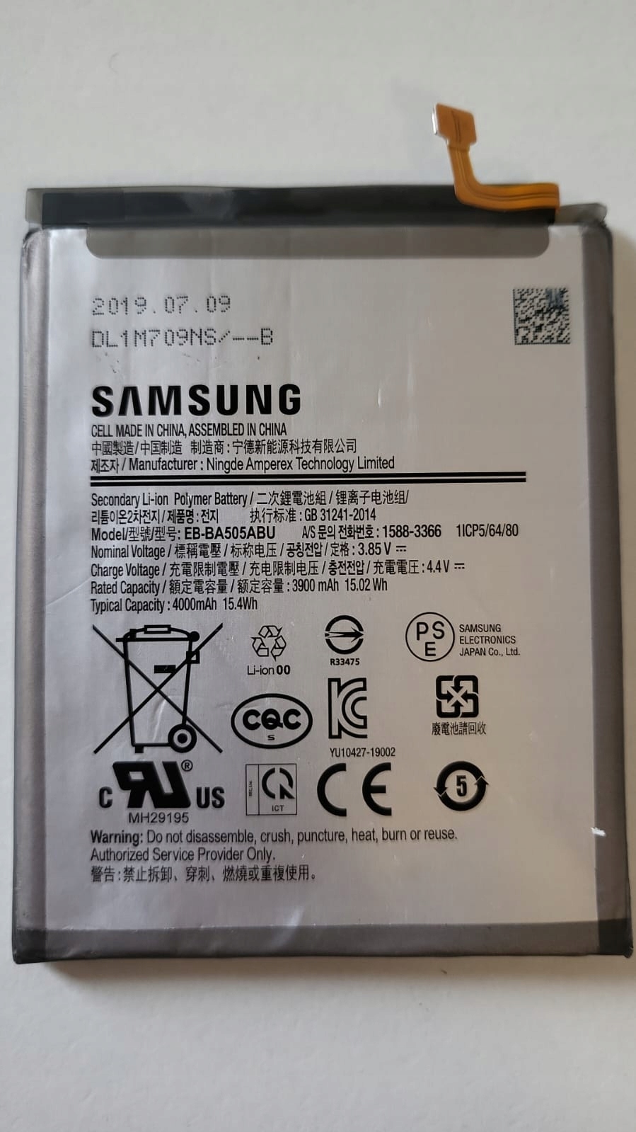 Oryginalna bateria Samsung a50