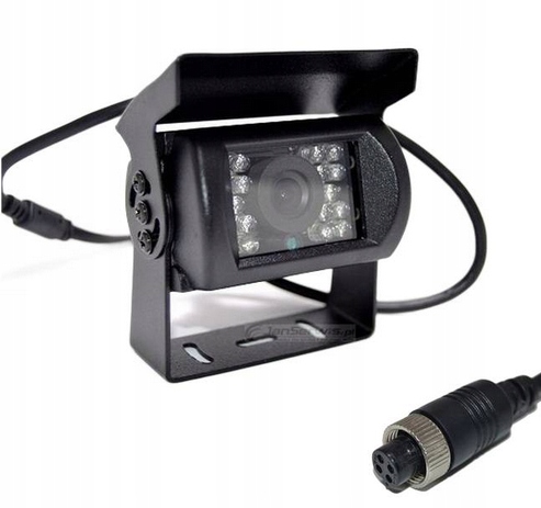 Kamera Cofania Hermetyczna 4PIN Kombajn Traktor Tir Podczerwień