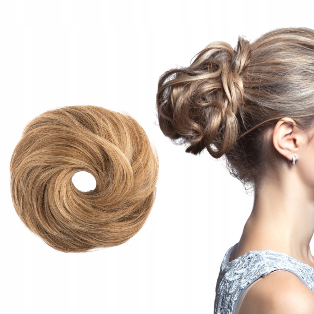 

Doczepiany Kok na gumce Gęsty Kok #Chocolate Blond