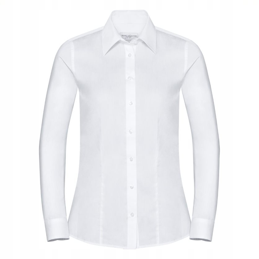 Dámská košile s dlouhým rukávem, přiléhavá, bílá vel. XL