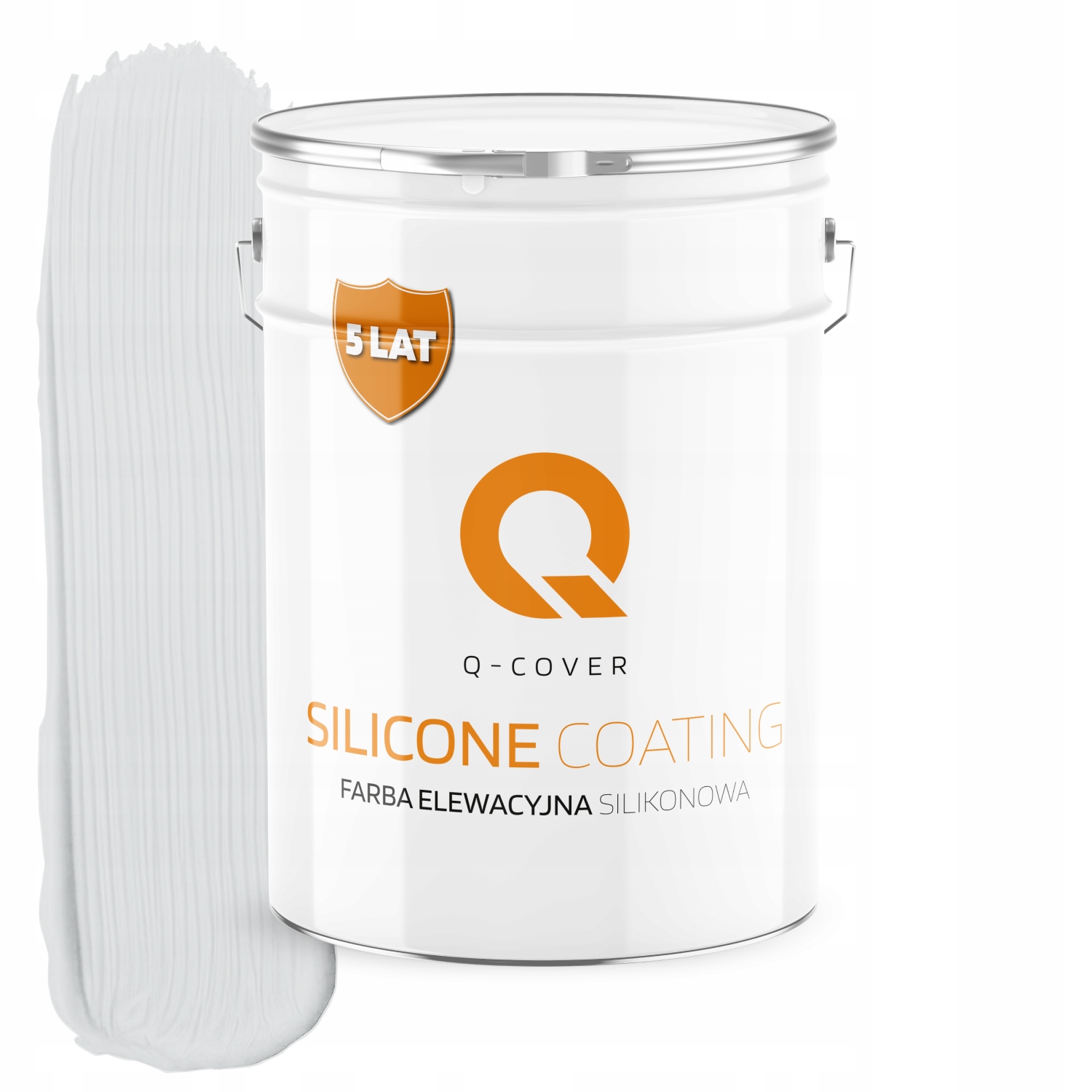 Vonkajšia Silikónová Fasádna Farba 10 L Na Maľovanie Biela Šedá F251 Uv