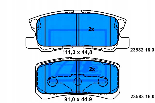 Brzdové Destičky Ate 068020256AA 068028671AA 68020