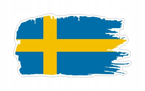 Naklejka z flagą Ghost 13 cm Szwecja flaga