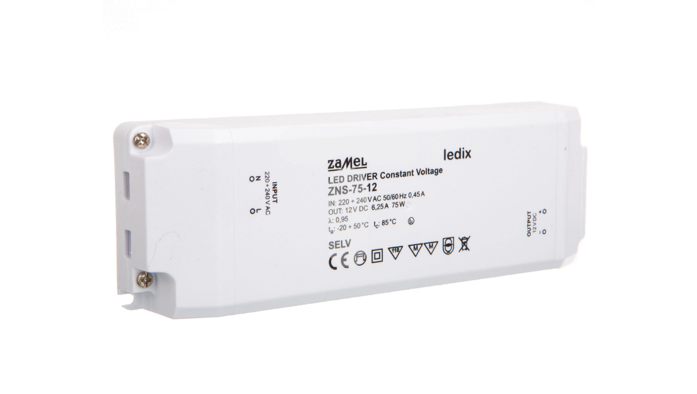 Led zdroj slim 12V DC 75W LDX10000141-WPL